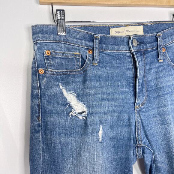 Gap Womens Size 28 R True Skinny Ankle Jeans Medium Indigo Wash Cotton Stretch - Picture 6 of 13